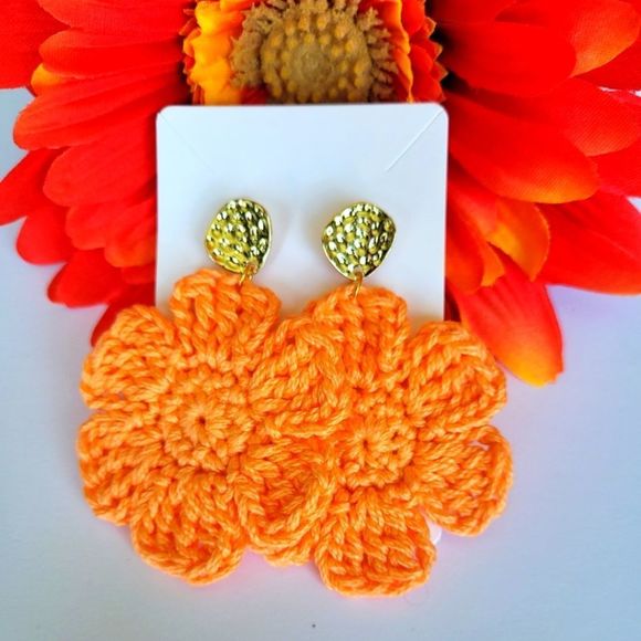 CROCHET Earrings, Summer Earrings ☀️ - Picture 5 of 10